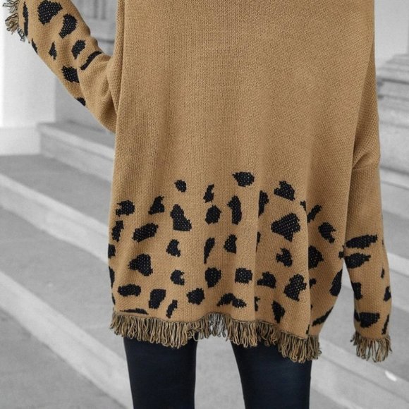 Tan Womens Batwing Sweater - Picture 4 of 6